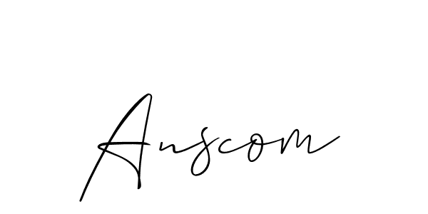 if you are searching for the best signature style for your name Anscom. so please give up your signature search. here we have designed multiple signature styles  using Allison_Script. Anscom signature style 2 images and pictures png