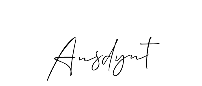 Also You can easily find your signature by using the search form. We will create Ansdynt name handwritten signature images for you free of cost using Allison_Script sign style. Ansdynt signature style 2 images and pictures png