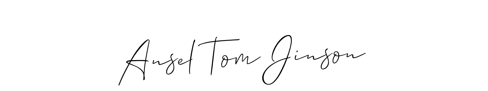 The best way (Allison_Script) to make a short signature is to pick only two or three words in your name. The name Ansel Tom Jinson include a total of six letters. For converting this name. Ansel Tom Jinson signature style 2 images and pictures png