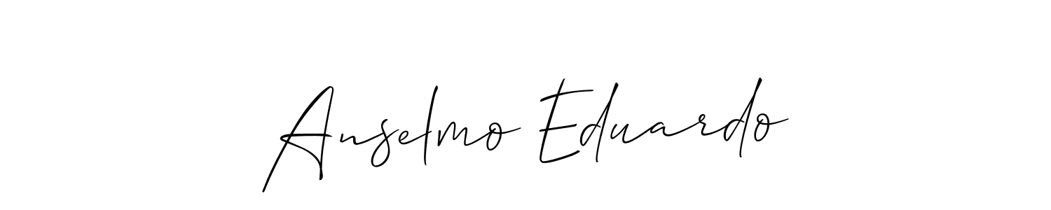Also we have Anselmo Eduardo name is the best signature style. Create professional handwritten signature collection using Allison_Script autograph style. Anselmo Eduardo signature style 2 images and pictures png