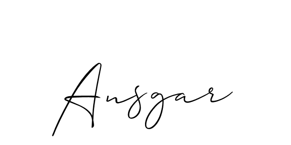 Use a signature maker to create a handwritten signature online. With this signature software, you can design (Allison_Script) your own signature for name Ansgar. Ansgar signature style 2 images and pictures png