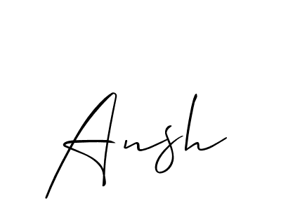 How to make Ansh name signature. Use Allison_Script style for creating short signs online. This is the latest handwritten sign. Ansh signature style 2 images and pictures png