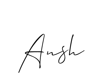 Also we have Ansh name is the best signature style. Create professional handwritten signature collection using Allison_Script autograph style. Ansh signature style 2 images and pictures png