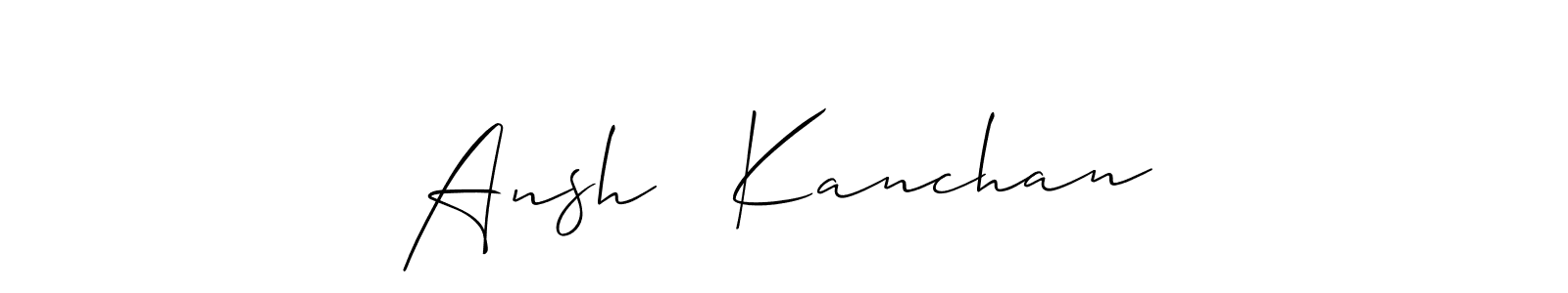 How to Draw Ansh ❤ Kanchan signature style? Allison_Script is a latest design signature styles for name Ansh ❤ Kanchan. Ansh ❤ Kanchan signature style 2 images and pictures png