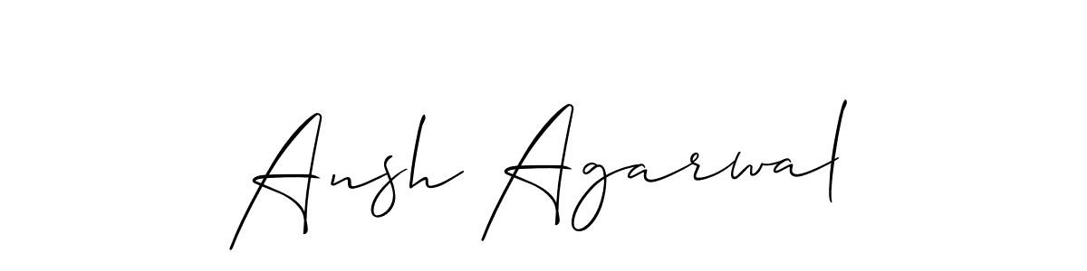 Create a beautiful signature design for name Ansh Agarwal. With this signature (Allison_Script) fonts, you can make a handwritten signature for free. Ansh Agarwal signature style 2 images and pictures png