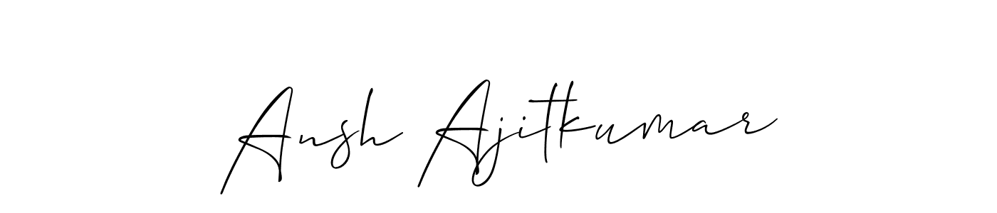 Ansh Ajitkumar stylish signature style. Best Handwritten Sign (Allison_Script) for my name. Handwritten Signature Collection Ideas for my name Ansh Ajitkumar. Ansh Ajitkumar signature style 2 images and pictures png