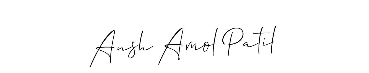 You should practise on your own different ways (Allison_Script) to write your name (Ansh Amol Patil) in signature. don't let someone else do it for you. Ansh Amol Patil signature style 2 images and pictures png