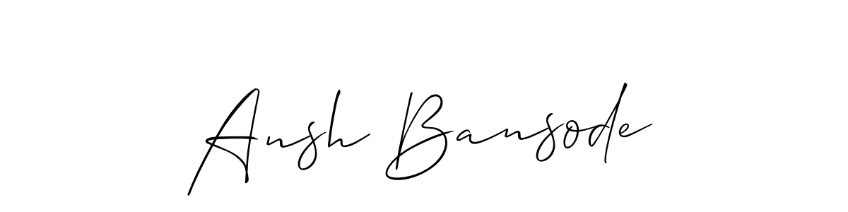 Once you've used our free online signature maker to create your best signature Allison_Script style, it's time to enjoy all of the benefits that Ansh Bansode name signing documents. Ansh Bansode signature style 2 images and pictures png