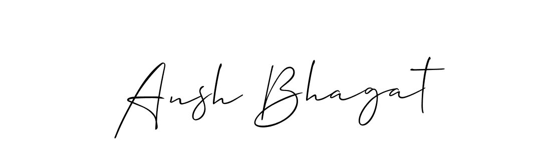 The best way (Allison_Script) to make a short signature is to pick only two or three words in your name. The name Ansh Bhagat include a total of six letters. For converting this name. Ansh Bhagat signature style 2 images and pictures png