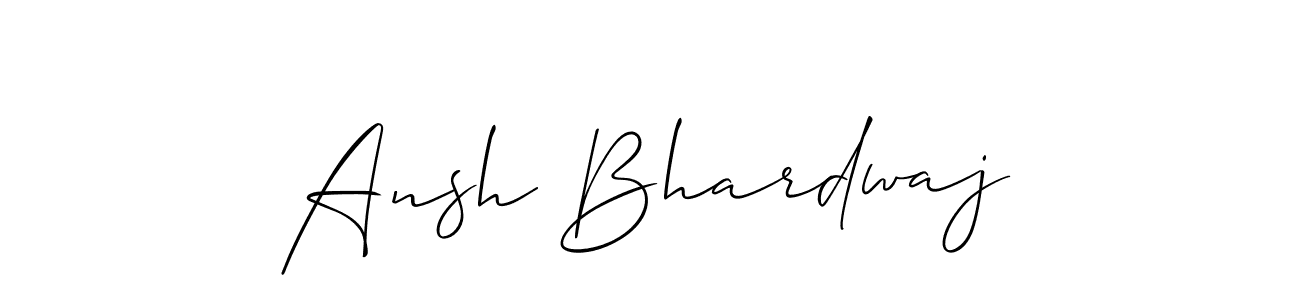 Allison_Script is a professional signature style that is perfect for those who want to add a touch of class to their signature. It is also a great choice for those who want to make their signature more unique. Get Ansh Bhardwaj name to fancy signature for free. Ansh Bhardwaj signature style 2 images and pictures png