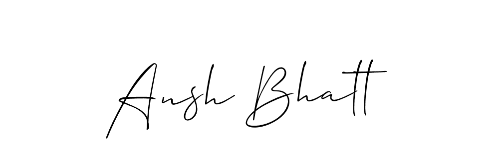 Ansh Bhatt stylish signature style. Best Handwritten Sign (Allison_Script) for my name. Handwritten Signature Collection Ideas for my name Ansh Bhatt. Ansh Bhatt signature style 2 images and pictures png