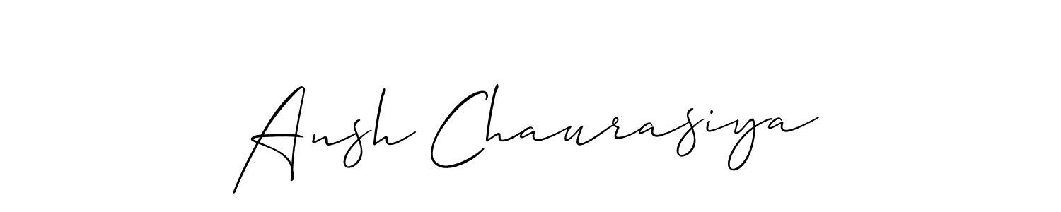 Ansh Chaurasiya stylish signature style. Best Handwritten Sign (Allison_Script) for my name. Handwritten Signature Collection Ideas for my name Ansh Chaurasiya. Ansh Chaurasiya signature style 2 images and pictures png