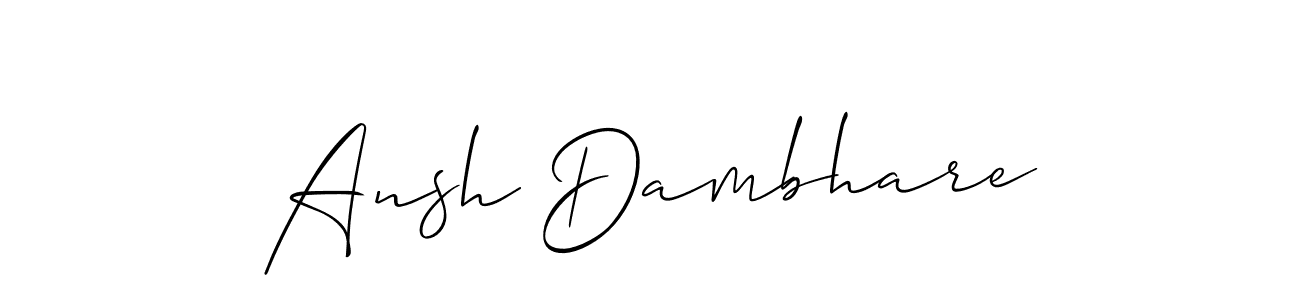 Ansh Dambhare stylish signature style. Best Handwritten Sign (Allison_Script) for my name. Handwritten Signature Collection Ideas for my name Ansh Dambhare. Ansh Dambhare signature style 2 images and pictures png