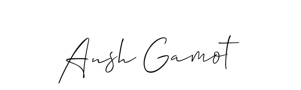 Best and Professional Signature Style for Ansh Gamot. Allison_Script Best Signature Style Collection. Ansh Gamot signature style 2 images and pictures png