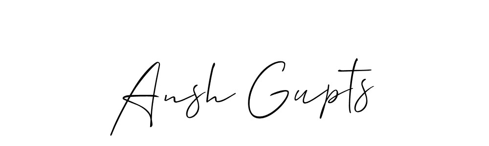 Ansh Gupts stylish signature style. Best Handwritten Sign (Allison_Script) for my name. Handwritten Signature Collection Ideas for my name Ansh Gupts. Ansh Gupts signature style 2 images and pictures png
