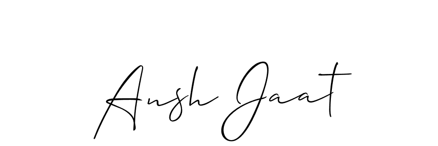 Allison_Script is a professional signature style that is perfect for those who want to add a touch of class to their signature. It is also a great choice for those who want to make their signature more unique. Get Ansh Jaat name to fancy signature for free. Ansh Jaat signature style 2 images and pictures png