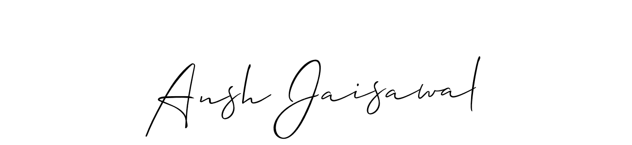 Design your own signature with our free online signature maker. With this signature software, you can create a handwritten (Allison_Script) signature for name Ansh Jaisawal. Ansh Jaisawal signature style 2 images and pictures png