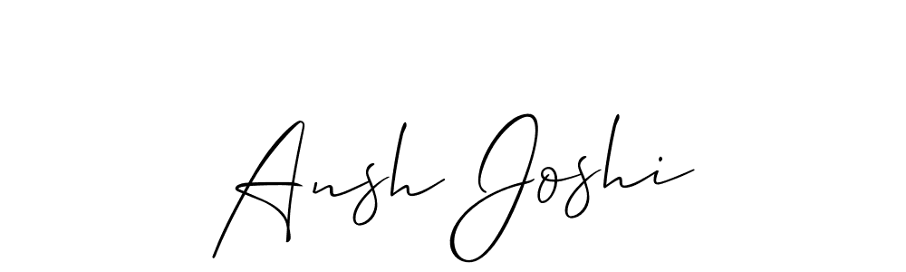 Allison_Script is a professional signature style that is perfect for those who want to add a touch of class to their signature. It is also a great choice for those who want to make their signature more unique. Get Ansh Joshi name to fancy signature for free. Ansh Joshi signature style 2 images and pictures png