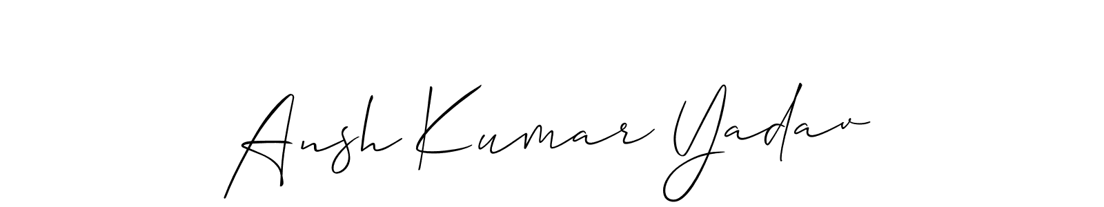 How to make Ansh Kumar Yadav signature? Allison_Script is a professional autograph style. Create handwritten signature for Ansh Kumar Yadav name. Ansh Kumar Yadav signature style 2 images and pictures png