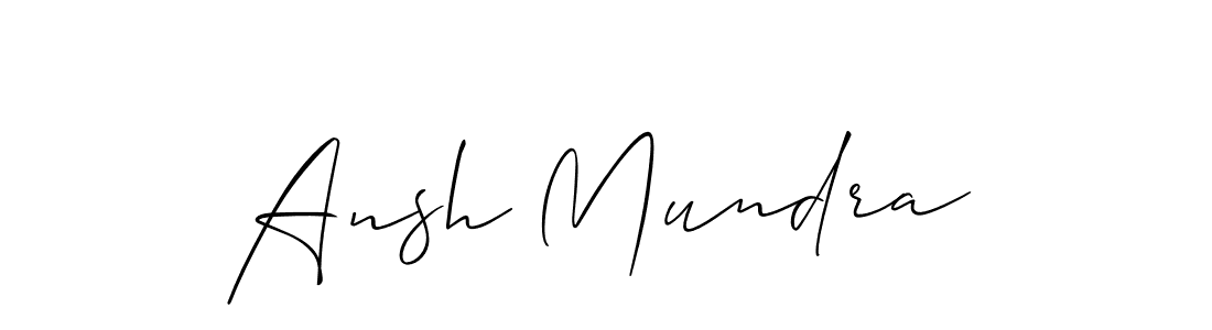 Create a beautiful signature design for name Ansh Mundra. With this signature (Allison_Script) fonts, you can make a handwritten signature for free. Ansh Mundra signature style 2 images and pictures png