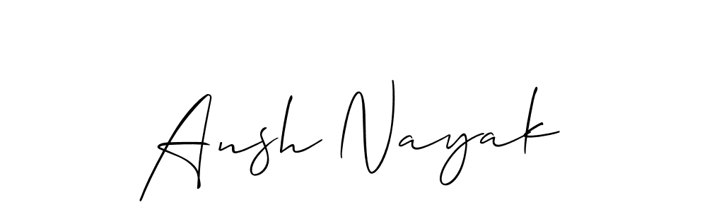 The best way (Allison_Script) to make a short signature is to pick only two or three words in your name. The name Ansh Nayak include a total of six letters. For converting this name. Ansh Nayak signature style 2 images and pictures png