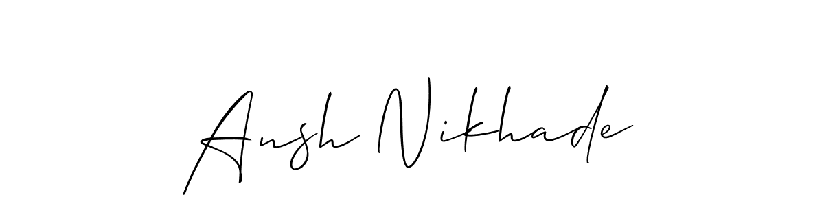 How to make Ansh Nikhade signature? Allison_Script is a professional autograph style. Create handwritten signature for Ansh Nikhade name. Ansh Nikhade signature style 2 images and pictures png