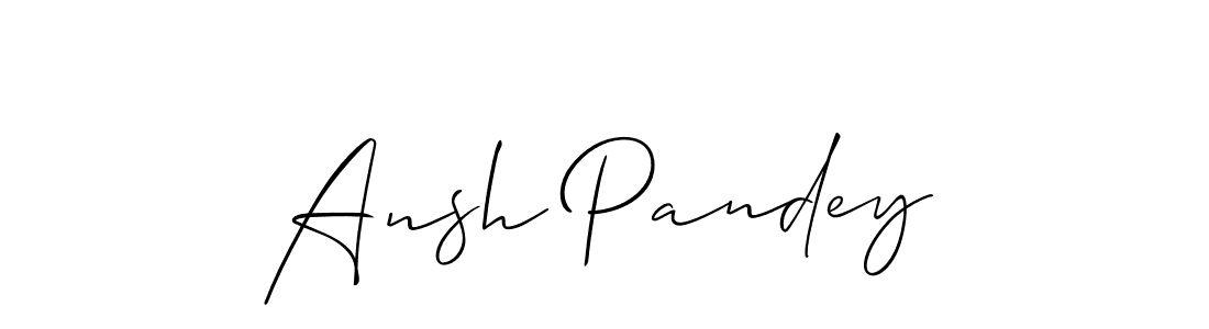 Make a beautiful signature design for name Ansh Pandey. With this signature (Allison_Script) style, you can create a handwritten signature for free. Ansh Pandey signature style 2 images and pictures png