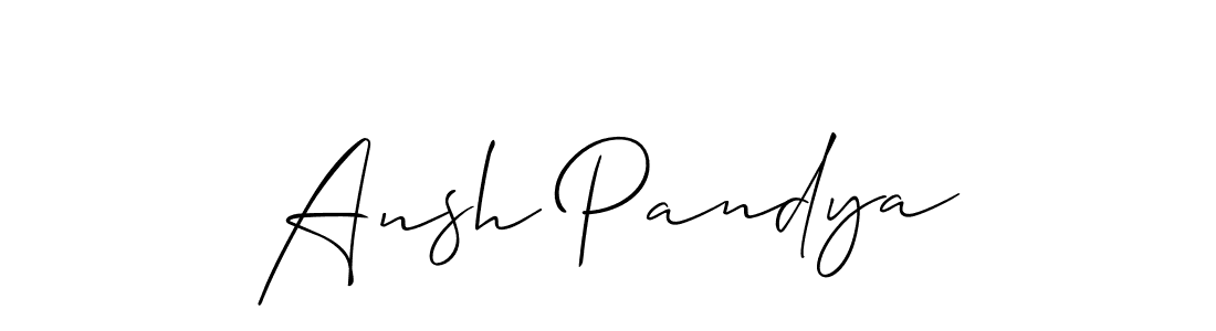 Make a short Ansh Pandya signature style. Manage your documents anywhere anytime using Allison_Script. Create and add eSignatures, submit forms, share and send files easily. Ansh Pandya signature style 2 images and pictures png