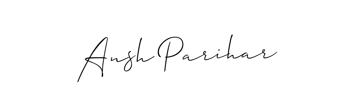 Also You can easily find your signature by using the search form. We will create Ansh Parihar name handwritten signature images for you free of cost using Allison_Script sign style. Ansh Parihar signature style 2 images and pictures png