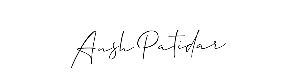 if you are searching for the best signature style for your name Ansh Patidar. so please give up your signature search. here we have designed multiple signature styles  using Allison_Script. Ansh Patidar signature style 2 images and pictures png