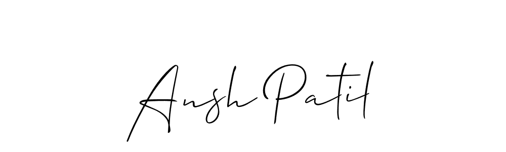 It looks lik you need a new signature style for name Ansh Patil. Design unique handwritten (Allison_Script) signature with our free signature maker in just a few clicks. Ansh Patil signature style 2 images and pictures png