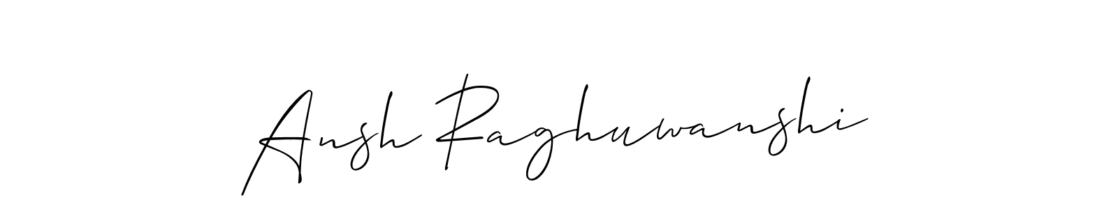 The best way (Allison_Script) to make a short signature is to pick only two or three words in your name. The name Ansh Raghuwanshi include a total of six letters. For converting this name. Ansh Raghuwanshi signature style 2 images and pictures png