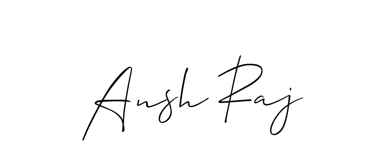 Ansh Raj stylish signature style. Best Handwritten Sign (Allison_Script) for my name. Handwritten Signature Collection Ideas for my name Ansh Raj. Ansh Raj signature style 2 images and pictures png