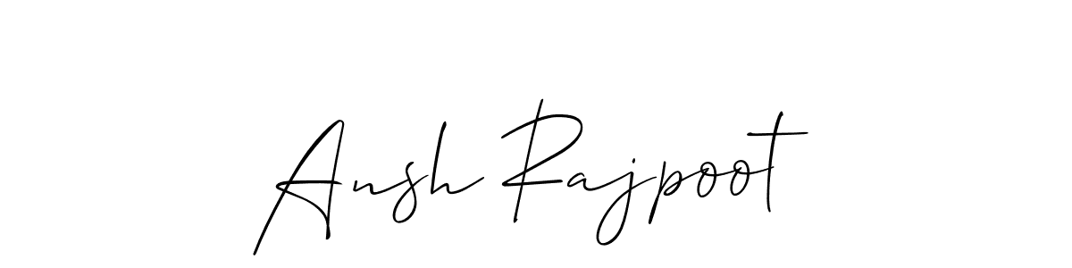 It looks lik you need a new signature style for name Ansh Rajpoot. Design unique handwritten (Allison_Script) signature with our free signature maker in just a few clicks. Ansh Rajpoot signature style 2 images and pictures png