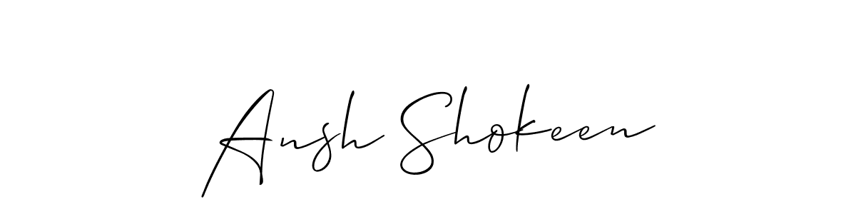 How to Draw Ansh Shokeen signature style? Allison_Script is a latest design signature styles for name Ansh Shokeen. Ansh Shokeen signature style 2 images and pictures png