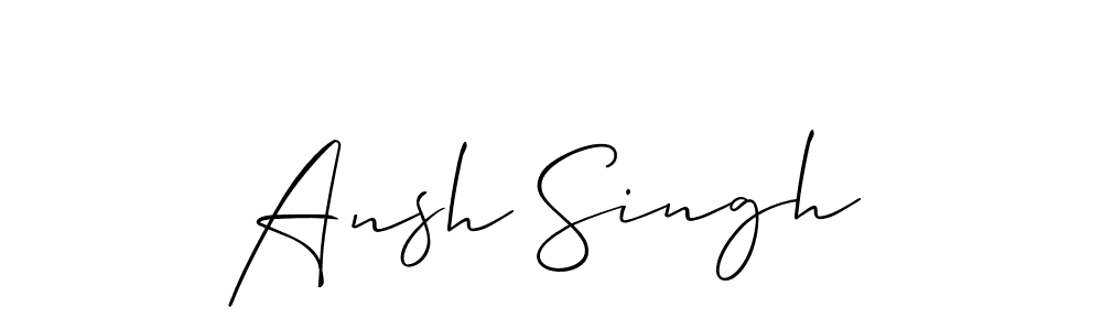 Use a signature maker to create a handwritten signature online. With this signature software, you can design (Allison_Script) your own signature for name Ansh Singh. Ansh Singh signature style 2 images and pictures png