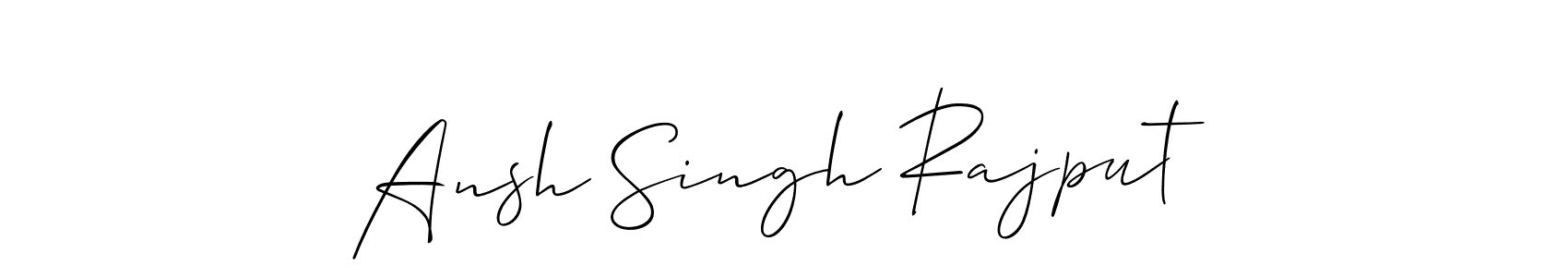 It looks lik you need a new signature style for name Ansh Singh Rajput. Design unique handwritten (Allison_Script) signature with our free signature maker in just a few clicks. Ansh Singh Rajput signature style 2 images and pictures png