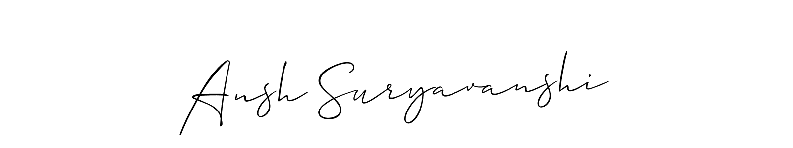 if you are searching for the best signature style for your name Ansh Suryavanshi. so please give up your signature search. here we have designed multiple signature styles  using Allison_Script. Ansh Suryavanshi signature style 2 images and pictures png