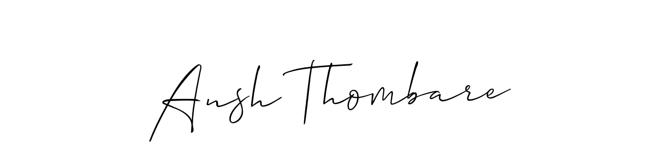 How to make Ansh Thombare name signature. Use Allison_Script style for creating short signs online. This is the latest handwritten sign. Ansh Thombare signature style 2 images and pictures png