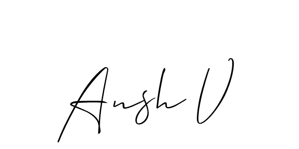 Here are the top 10 professional signature styles for the name Ansh V. These are the best autograph styles you can use for your name. Ansh V signature style 2 images and pictures png