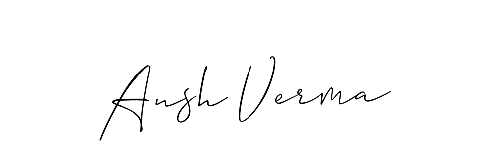 if you are searching for the best signature style for your name Ansh Verma. so please give up your signature search. here we have designed multiple signature styles  using Allison_Script. Ansh Verma signature style 2 images and pictures png