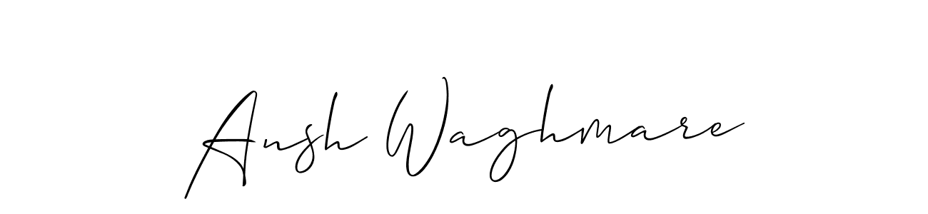Allison_Script is a professional signature style that is perfect for those who want to add a touch of class to their signature. It is also a great choice for those who want to make their signature more unique. Get Ansh Waghmare name to fancy signature for free. Ansh Waghmare signature style 2 images and pictures png