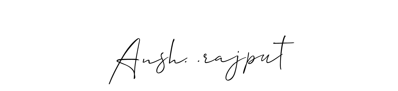 Allison_Script is a professional signature style that is perfect for those who want to add a touch of class to their signature. It is also a great choice for those who want to make their signature more unique. Get Ansh. .rajput name to fancy signature for free. Ansh. .rajput signature style 2 images and pictures png