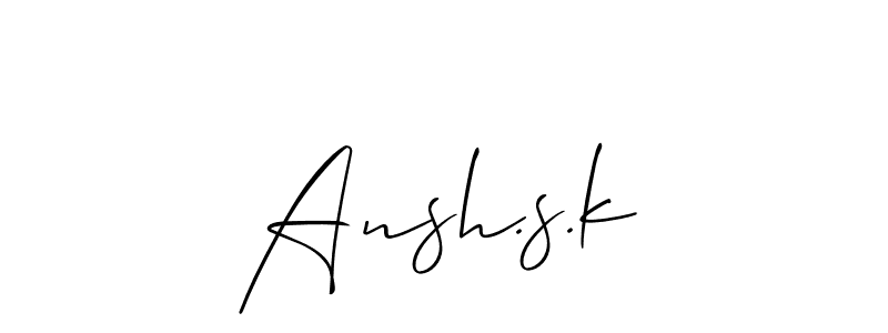 You can use this online signature creator to create a handwritten signature for the name Ansh.s.k. This is the best online autograph maker. Ansh.s.k signature style 2 images and pictures png