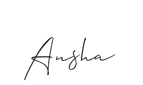 You should practise on your own different ways (Allison_Script) to write your name (Ansha) in signature. don't let someone else do it for you. Ansha signature style 2 images and pictures png