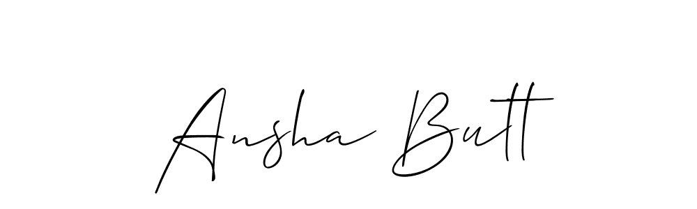 Best and Professional Signature Style for Ansha Butt. Allison_Script Best Signature Style Collection. Ansha Butt signature style 2 images and pictures png