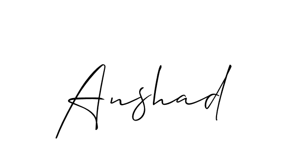 Make a beautiful signature design for name Anshad. Use this online signature maker to create a handwritten signature for free. Anshad signature style 2 images and pictures png