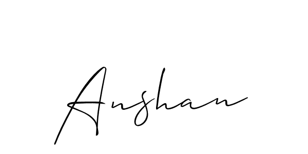 How to make Anshan name signature. Use Allison_Script style for creating short signs online. This is the latest handwritten sign. Anshan signature style 2 images and pictures png