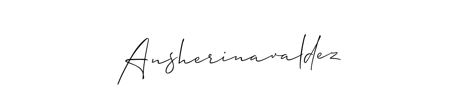 It looks lik you need a new signature style for name Ansherinavaldez. Design unique handwritten (Allison_Script) signature with our free signature maker in just a few clicks. Ansherinavaldez signature style 2 images and pictures png