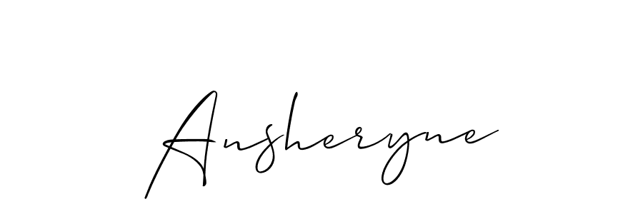 Allison_Script is a professional signature style that is perfect for those who want to add a touch of class to their signature. It is also a great choice for those who want to make their signature more unique. Get Ansheryne name to fancy signature for free. Ansheryne signature style 2 images and pictures png
